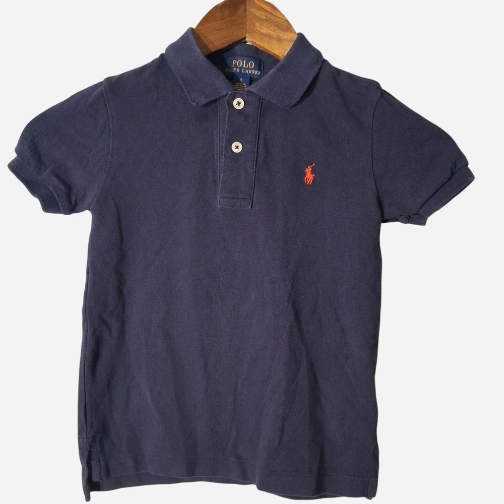Boys Navy blue Polo Ralph Lauren polo shirt red pony
